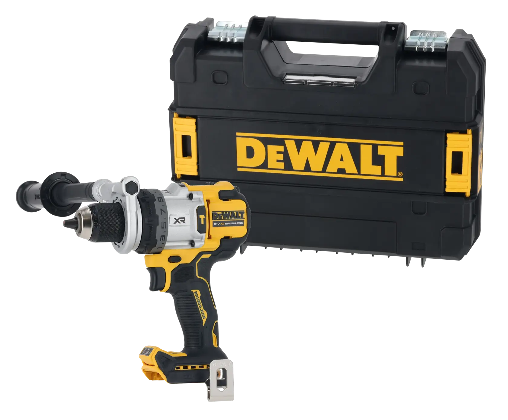 DEWALT Bohrer mit Koffer. Kategorie Fotografie. SKUs: DCD1007NT, DCZ607X2-XE.