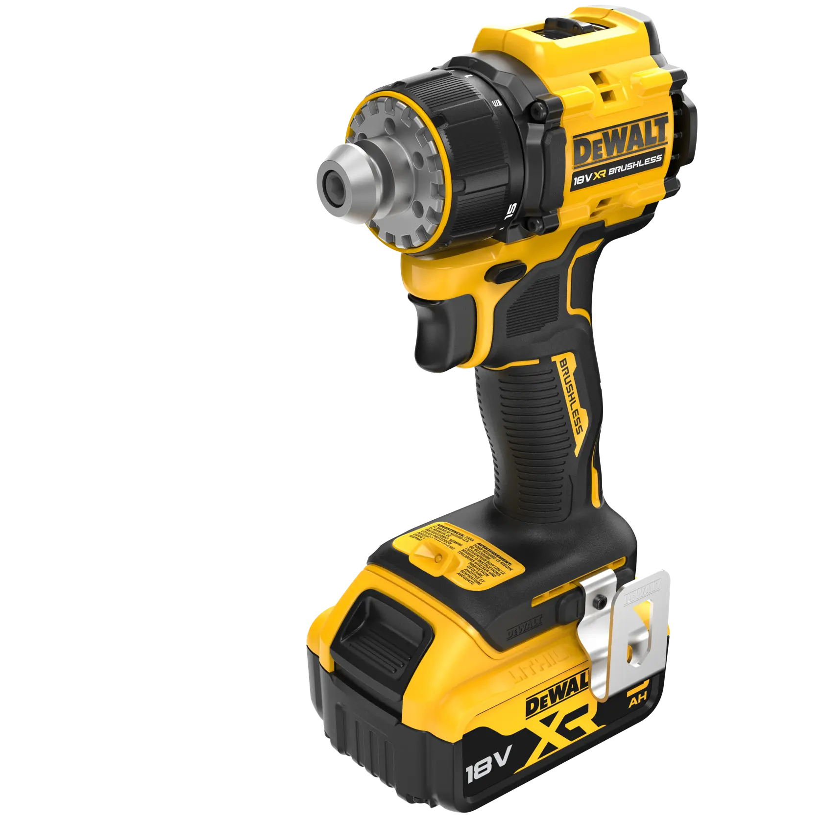 DEWALT 18V XR drill, product photography for SKUs DCD803P2T-QW, DCD803P2T, yellow-black power tool shown.