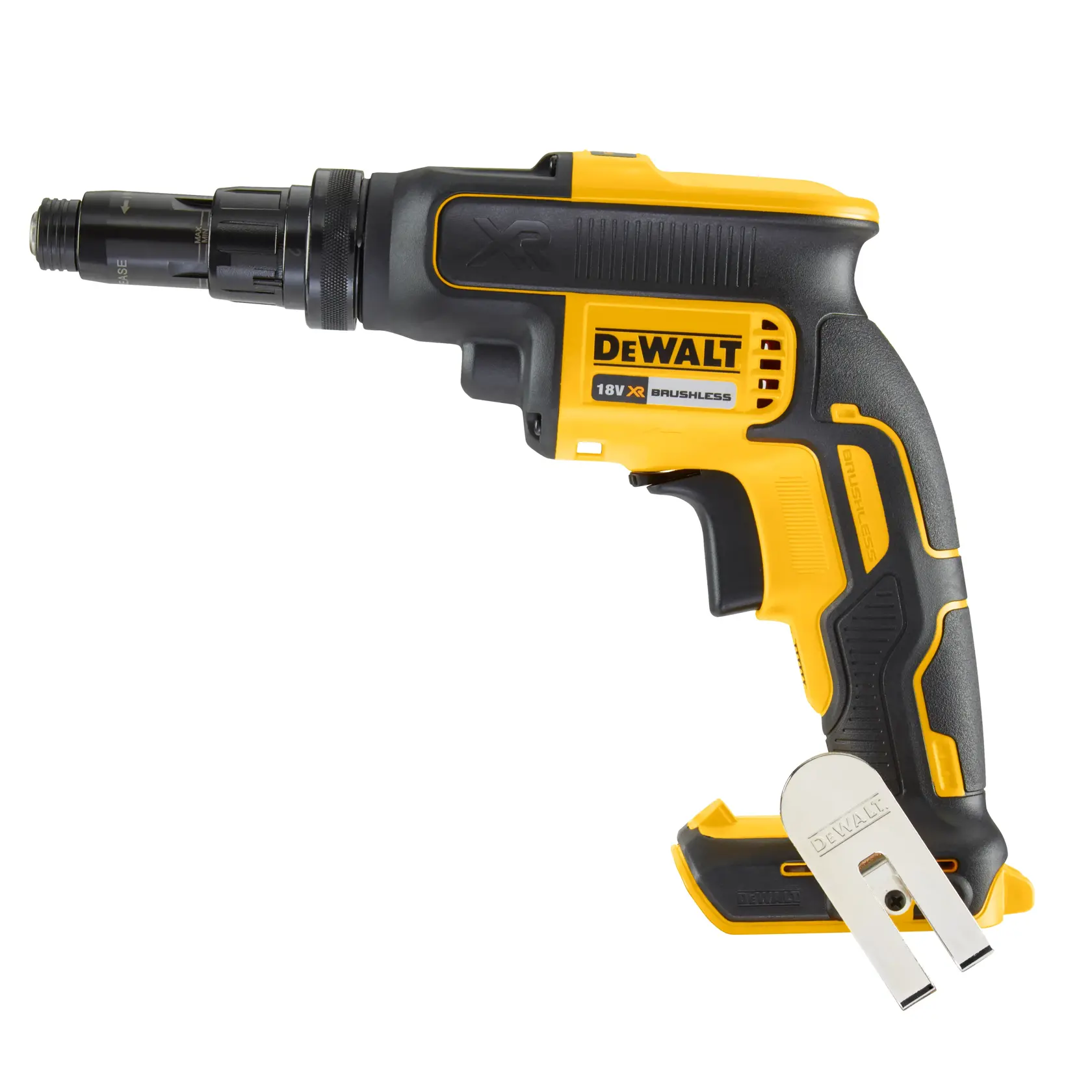 DEWALT DCF622N 18V cordless screw gun with black and yellow design, shown on a white background.