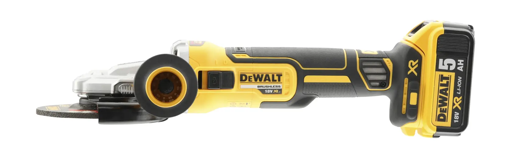DEWALT® 18V XR® bürstenloser 125mm Flachkopf-Winkelschleifer (nur Werkzeug)