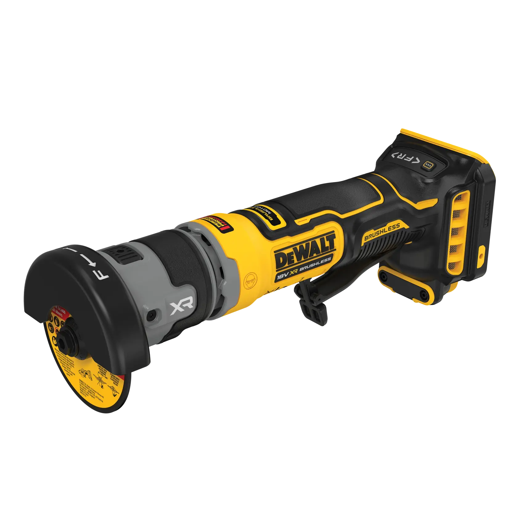 DEWALT Akku-Schleifer DCG430N-XJ, DCG430N für Fotografie. Gelb und schwarz, kompakt.
