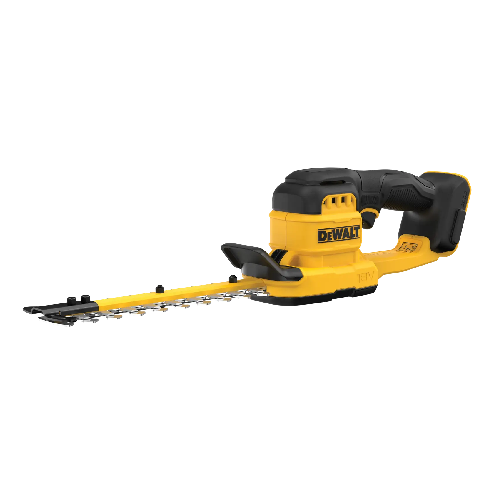 DEWALT Heckenschere gelb/schwarz. SKUs: DCMHT520N-XJ, DCMHT520N. Produkt: Fotografie.