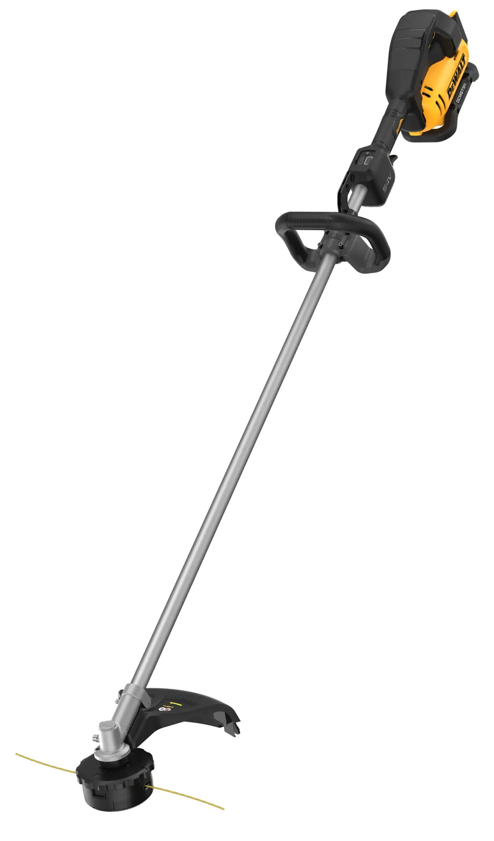 DEWALT Akku-Grastrimmer DCMST911N und DCMST911N-XJ. Langer Schaft, schwarz-gelbes Design.