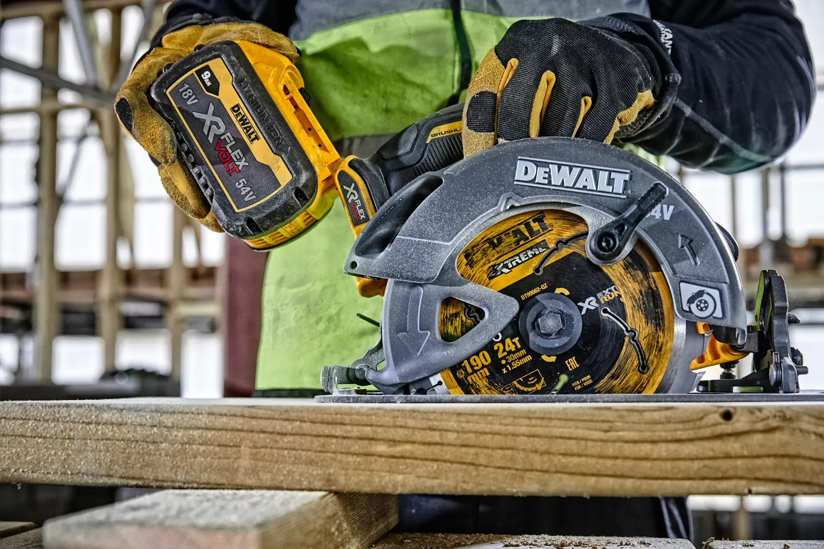 54 Volt XR Flexvolt Akku-Handkreissäge (190 mm / bürstenlos) - Basisversion