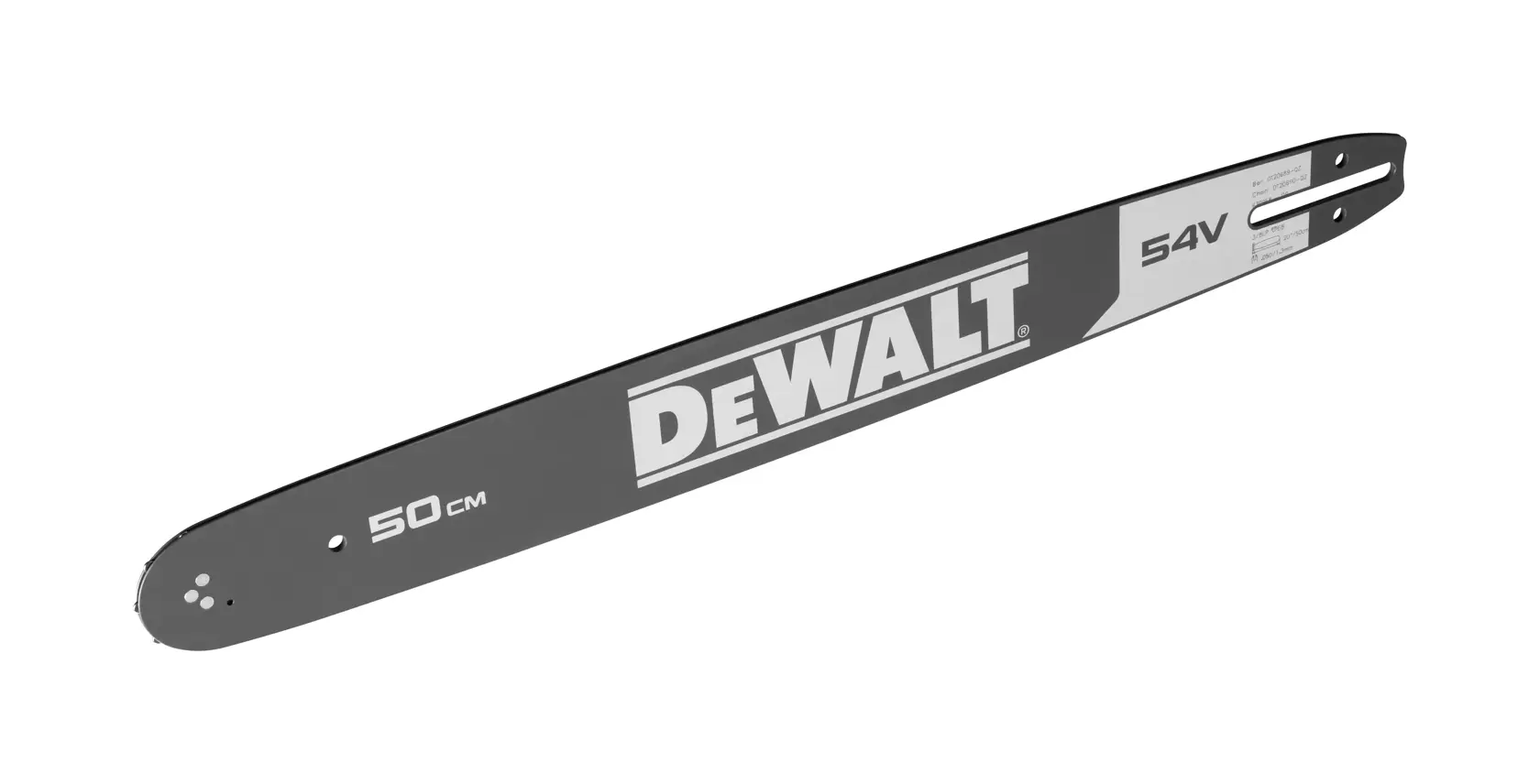 DEWALT 50 cm Kettensägen-Schiene für 54V Kettensägen. Graues Metallzubehör für Sägen.