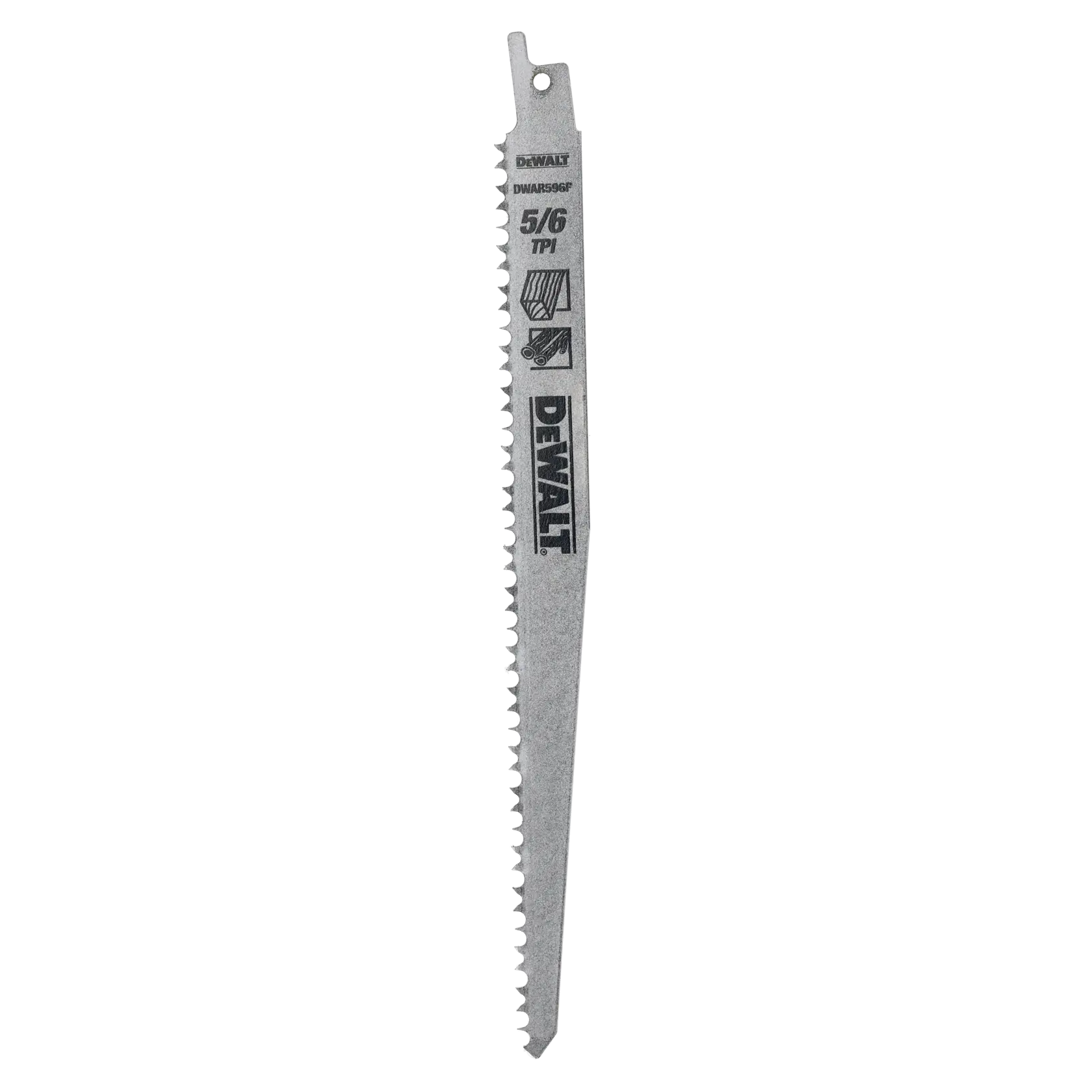 Hoja de sierra DEWALT DT2352 5/6 TPI, apta para cortar madera y metal.