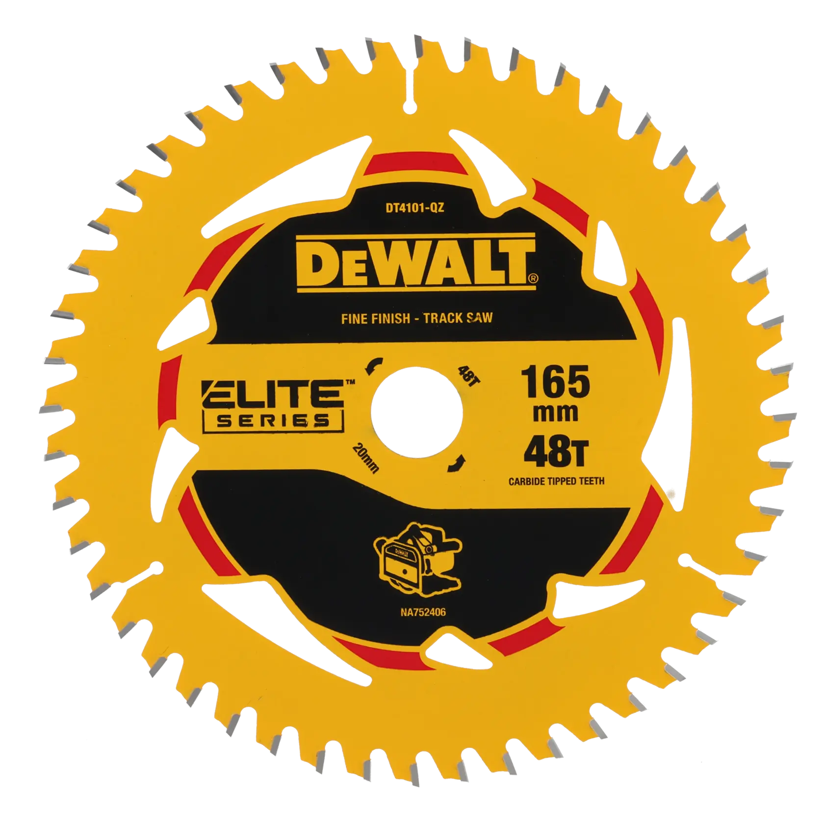DEWALT Sägeblatt Elite 165mm, 48T, feiner Schnitt. SKUs: DT4101-QZ, DT4101.
