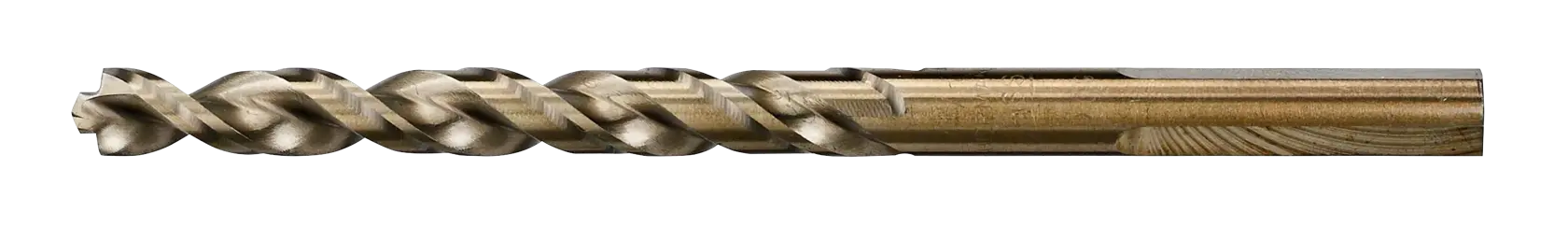 DEWALT Metallbohrer mit Spiralform, abgebildet vor weißem Hintergrund.