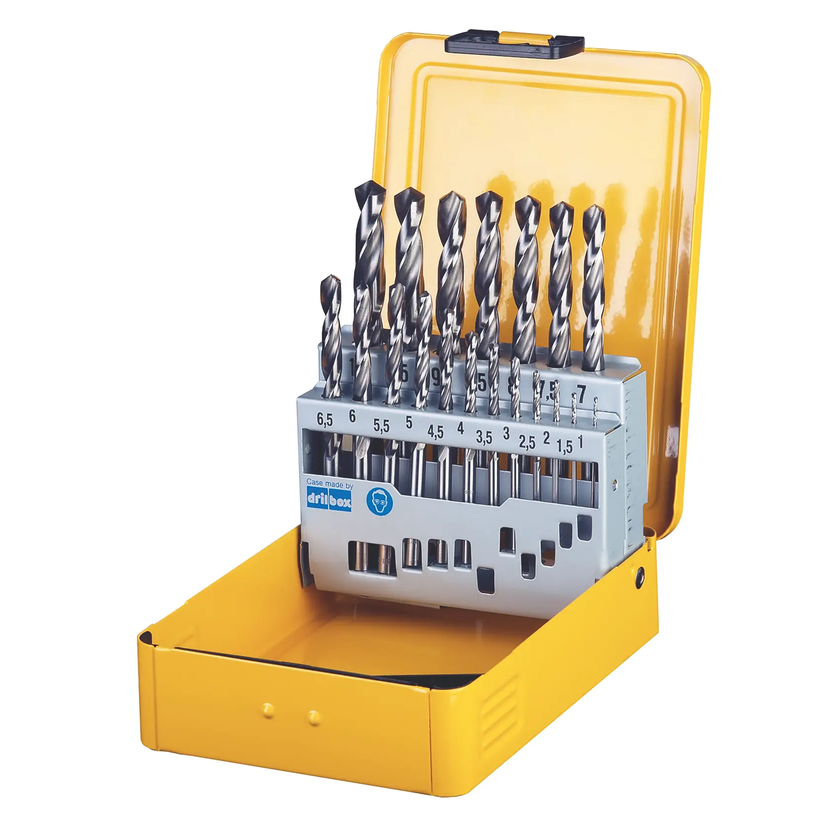 Juego de brocas DEWALT DT5923, DT5923-QZ en caja amarilla para fotografía.