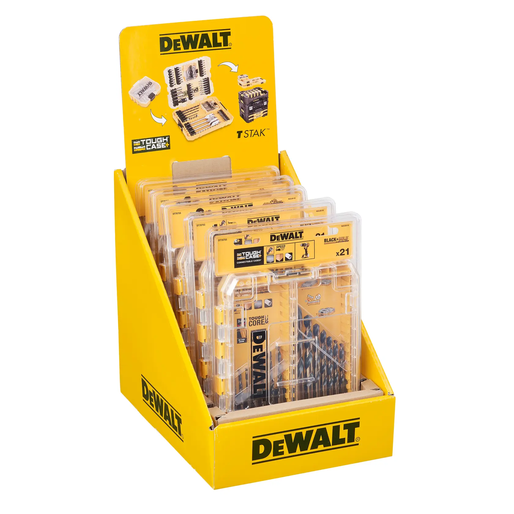 DEWALT® BLACK & GOLD™ Metallbohrer-Set im Medium TOUGHCASE®+ (21-tlg.)