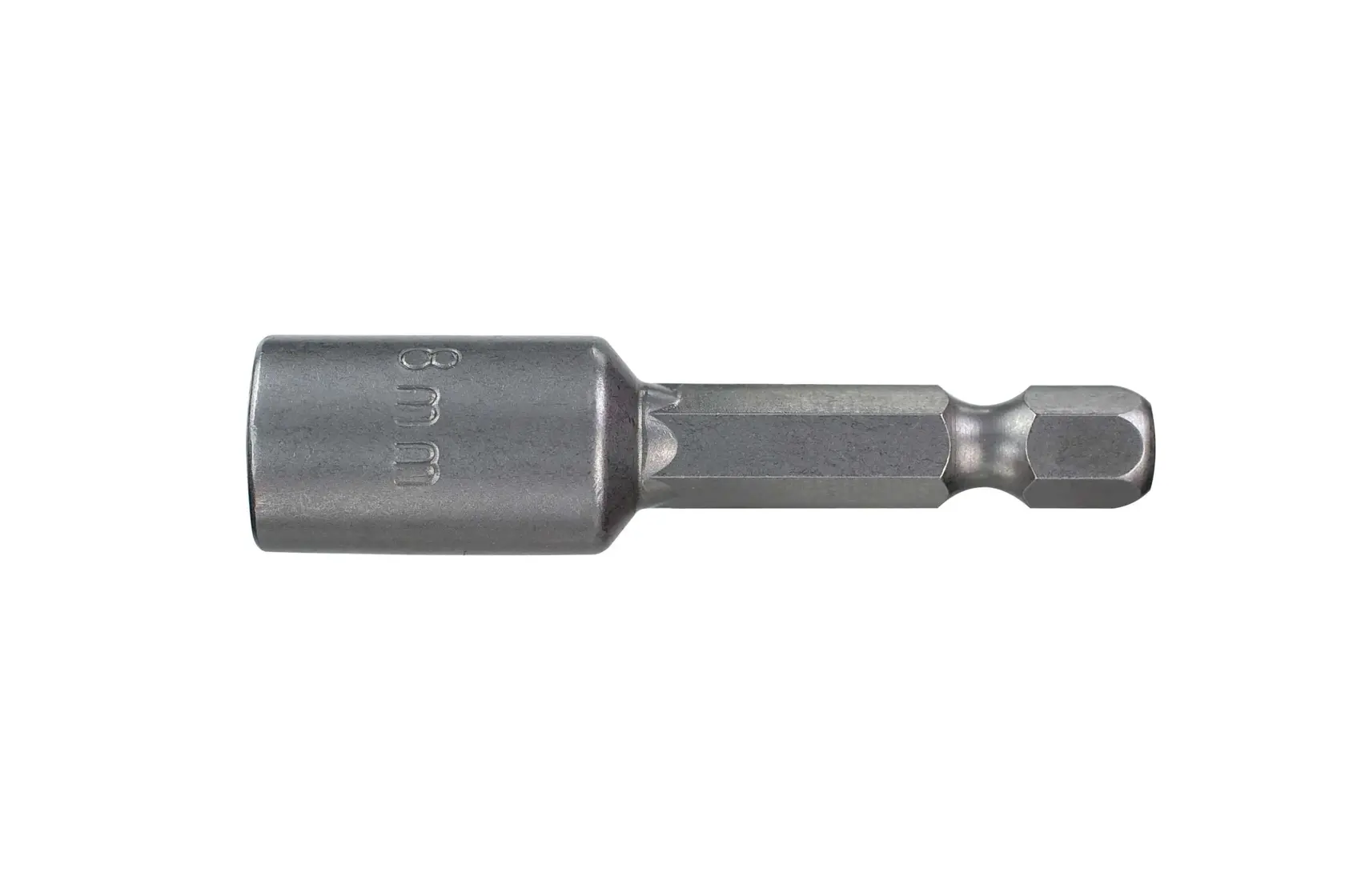 DEWALT DT7402 8mm Sechskant-Stecknuss für Elektrowerkzeuge, auf weißem Hintergrund.