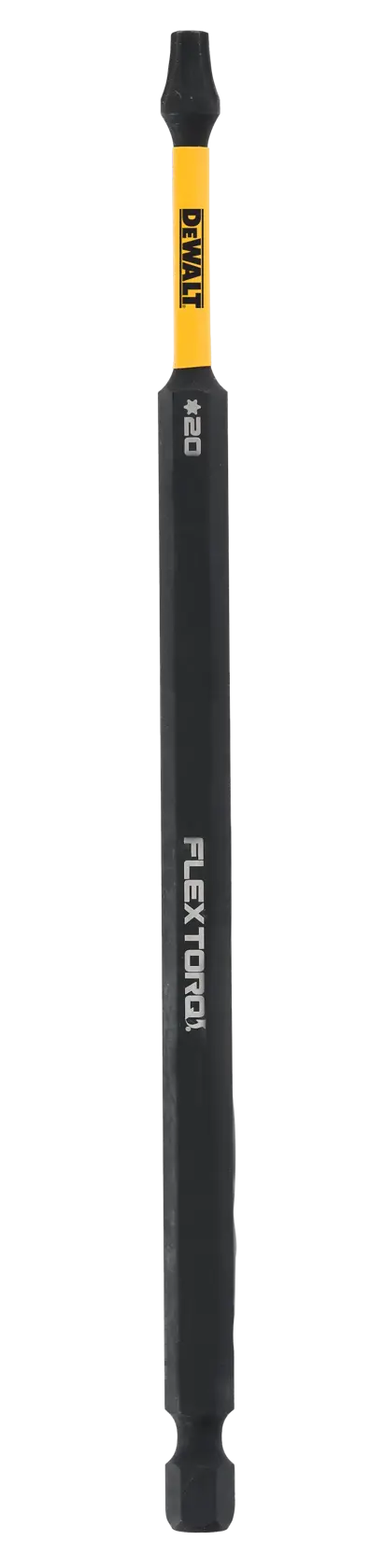 DEWALT DT7802T schwarzer und gelber Schrauberbit mit FLEXTORQ, Größe #20.