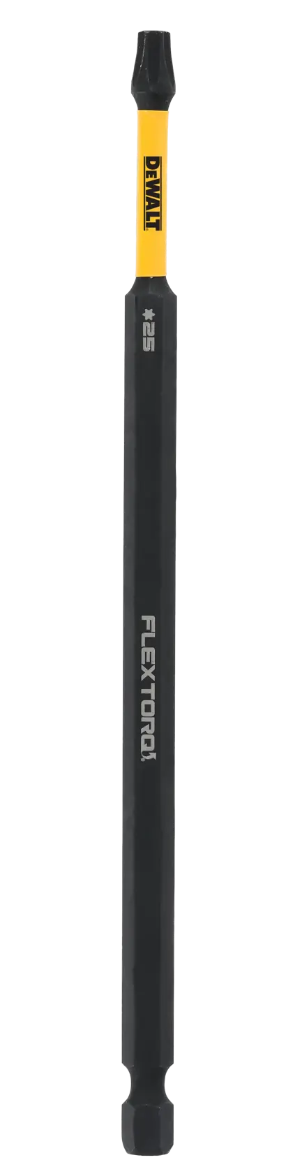 DEWALT DT7803T FlexTorq Schraubendreher-Bit mit gelb-schwarzem Design für Schlagschrauber.