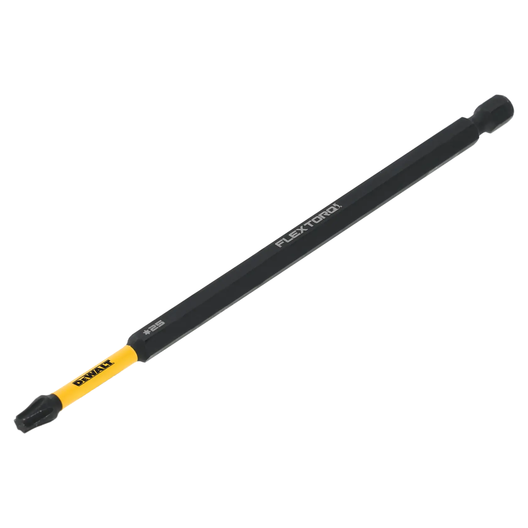 DEWALT DT7803T FLEXTORQ Schrauberbit, schwarz-gelb, langer Schaft zum Schrauben.