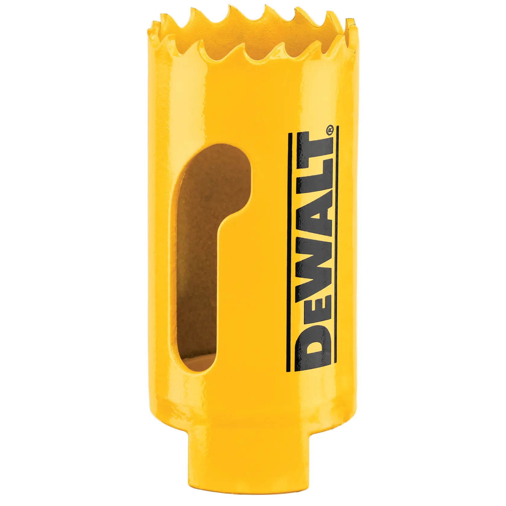 Grafik mit DEWALT XTREME Sub-Compact Series Branding und dem Slogan 'Kompakt und leistungsstark' auf gelbem Hintergrund.