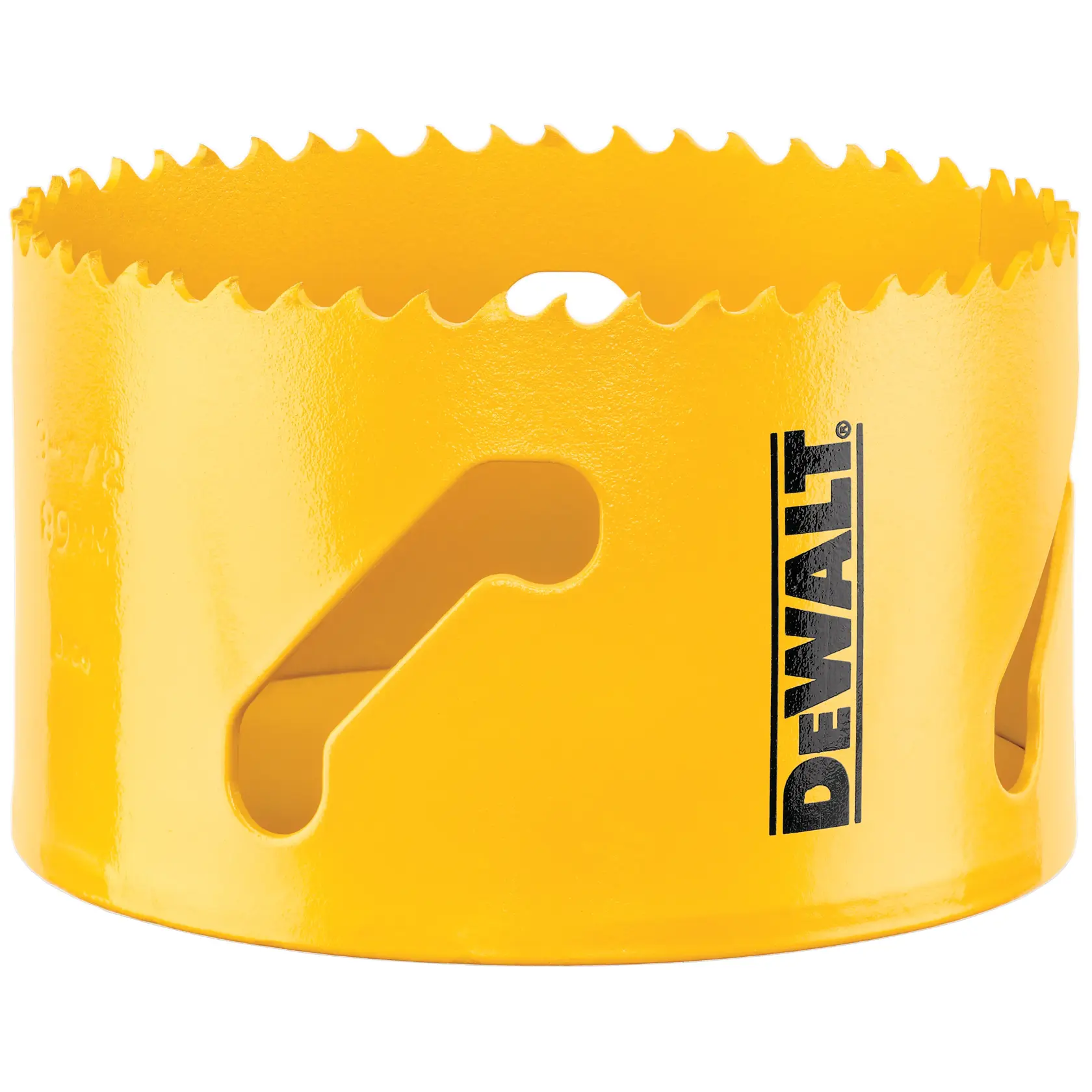 Gelbe DEWALT Lochsäge für Fotografie. SKUs: DT90334, DT90334-QZ.