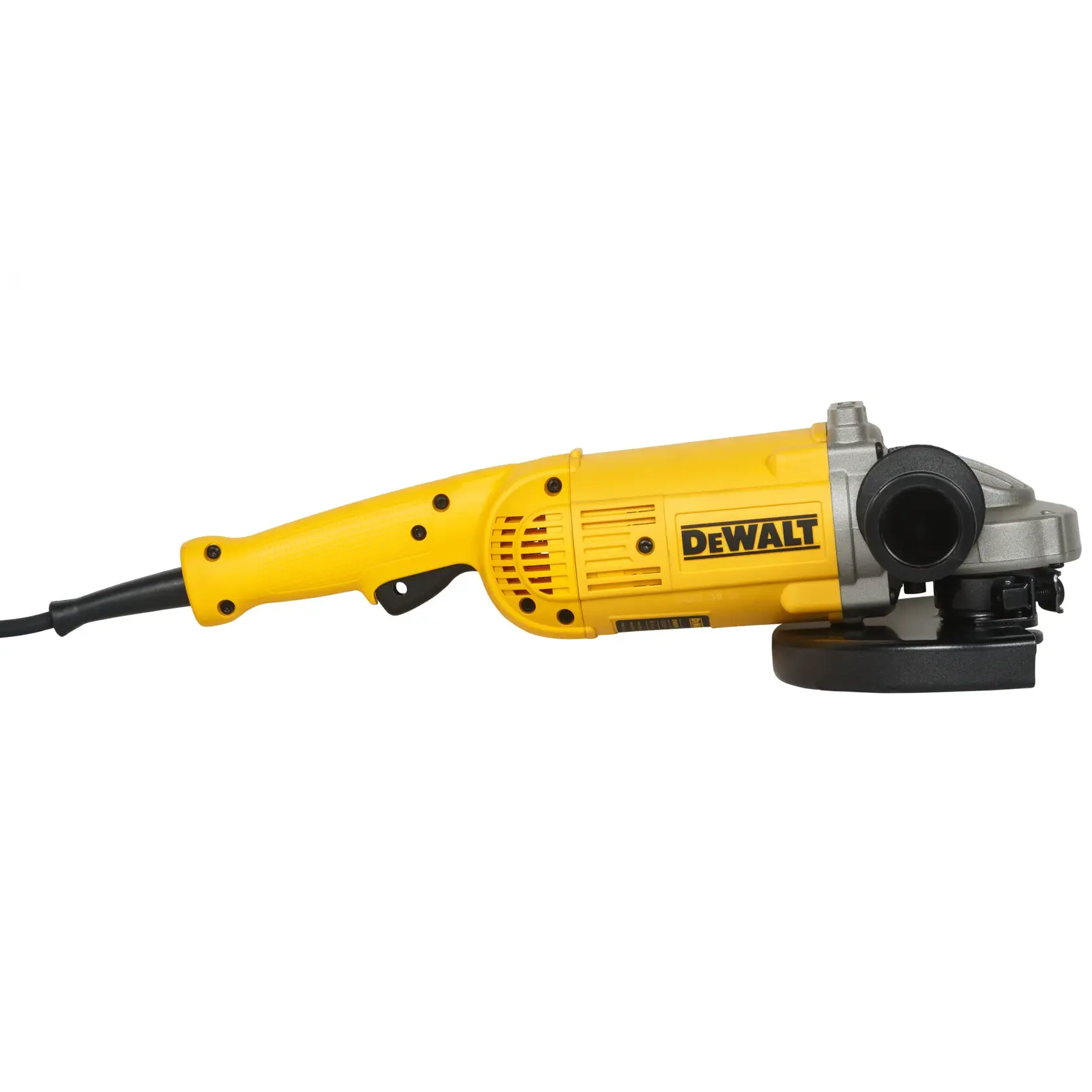 DEWALT Winkelschleifer DWE496, DWE496-QS gelb mit schwarzem Griff.
