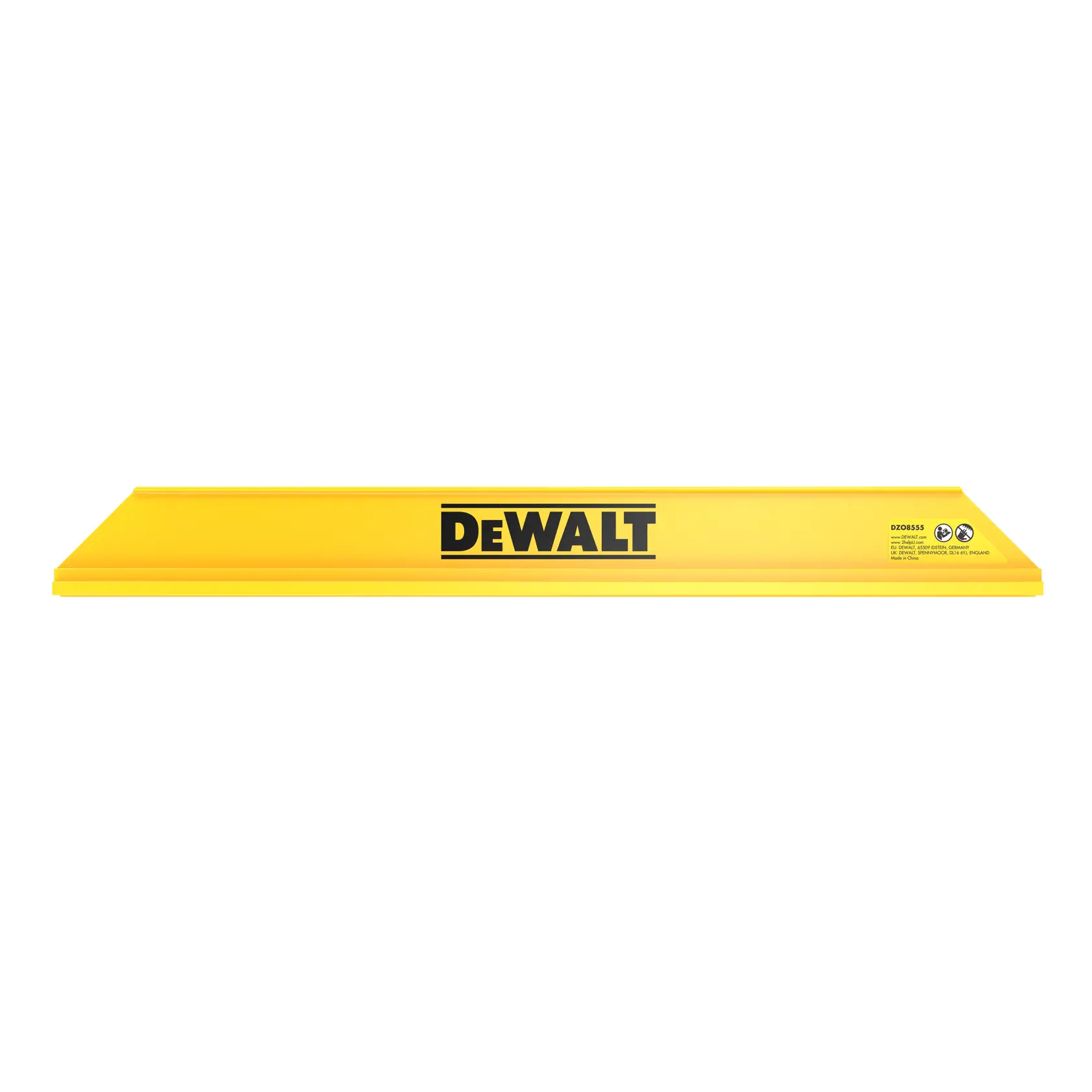 Gelbes DEWALT Fotozubehör DZO8555, rechteckig mit Markenlogo in der Mitte.